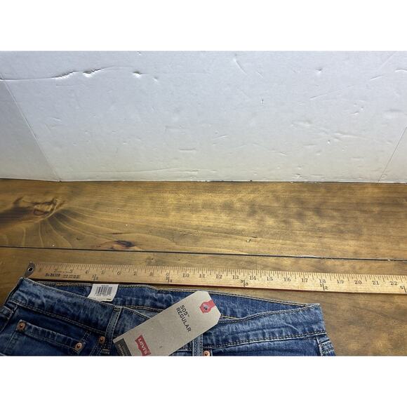 Levis 505 Jeans Men's Size 36x32 Straight Leg Regular Fit Stretch Blue Denim NWT - Picture 13 of 15